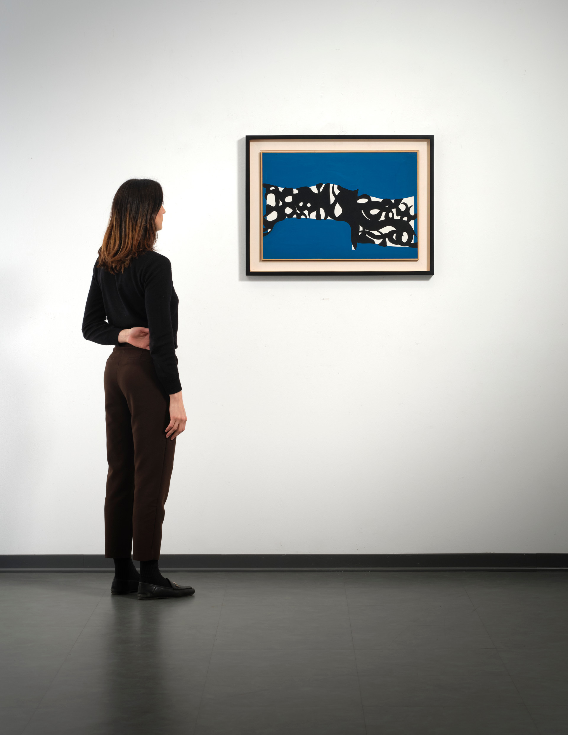 Bianconero su turchese - Carla Accardi - 1960