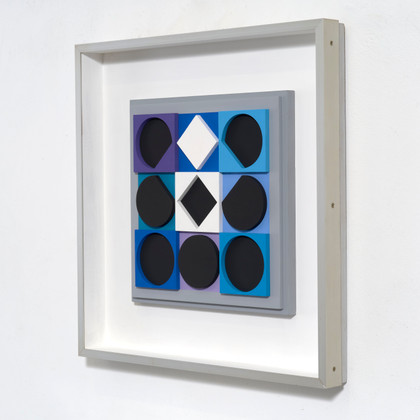 Topaze noire négatif - Victor Vasarely - 1967