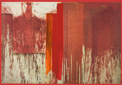 Übermalte Bild - Lithographen, - Hermann Nitsch - 1991