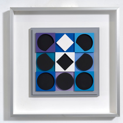 Topaze noire négatif - Victor Vasarely - 1967