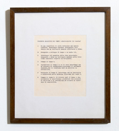 Processo analitico nei tempi A-B-C-D-E-F-G (Il tratto) - Gianfranco Zappettini - 1977