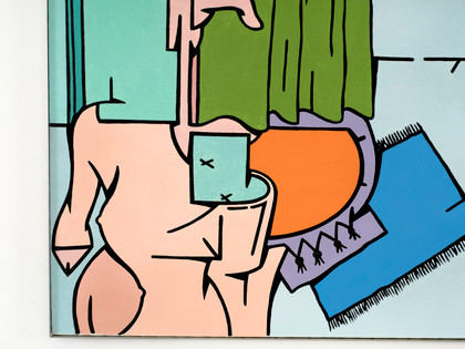 Interno con lavabo - Valerio Adami - 1996