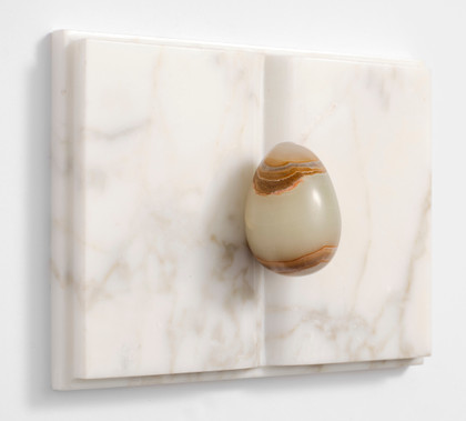 Untitled (Book with onyx egg) - Mirella Bentivoglio - 1985