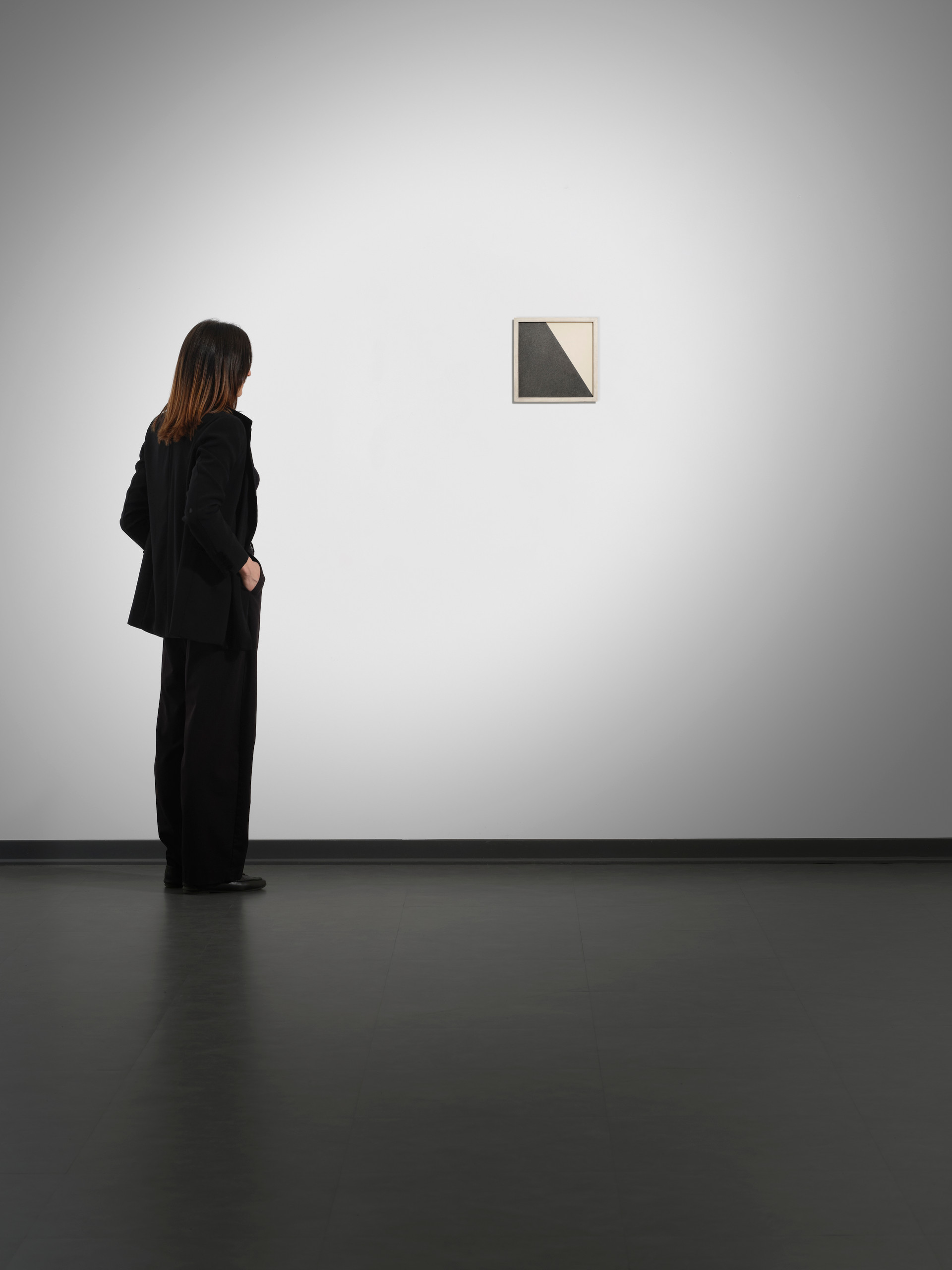 Particolare (in corrispondenza del lato obliquo della prima N di infinito) - Giovanni Anselmo - 1974