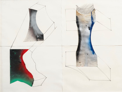 Costruzione di casa con vecchi ceppi - Mario Merz - 1984