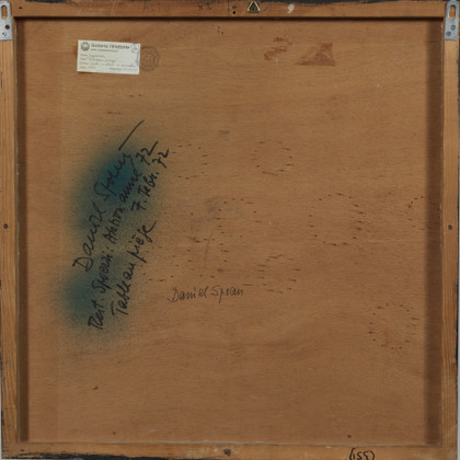 (7. Febr. '72) Tableau piège - Daniel Spoerri - 1972