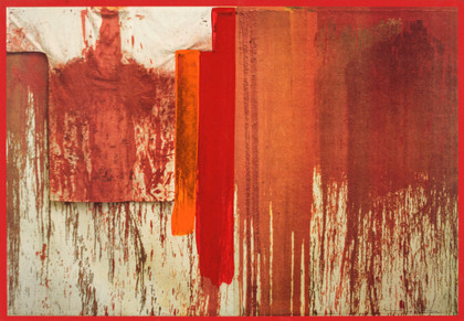 Übermalte Bild - Lithographen, - Hermann Nitsch - 1991