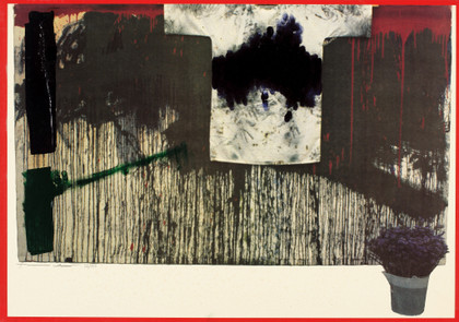 Übermalte Bild - Lithographen, - Hermann Nitsch - 1991
