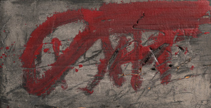 Composiciò sobre gris - Antoni Tàpies - 1980