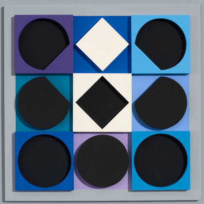 Topaze noire négatif - Victor Vasarely - 1967