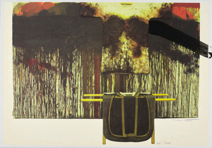 Übermalte Bild - Lithographen, - Hermann Nitsch - 1991