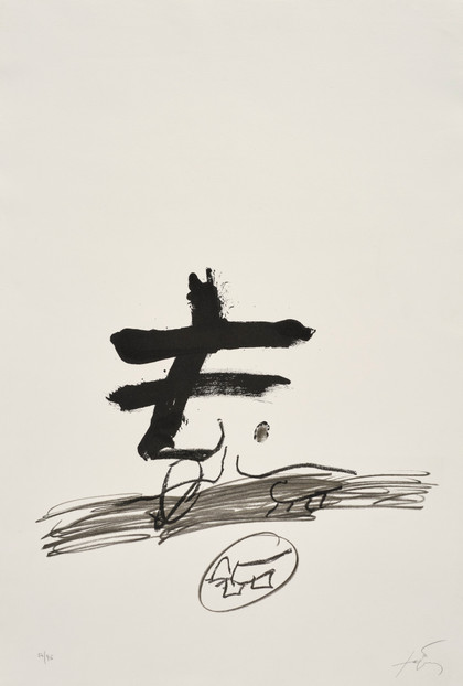 Dessin biffè - Antoni Tàpies - 1980