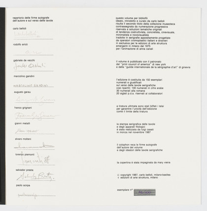 Colore-forma spaziocondizionanti: l'immagine costruita -    Cartella Grafiche - 1987