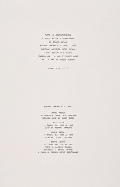 Bruno Munari - 10 opere 1930-1970 - Bruno Munari - 1979