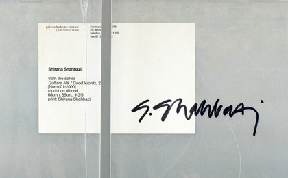 From the series Goftare Nik / Good Words - Shirana Shahbazi - 2000