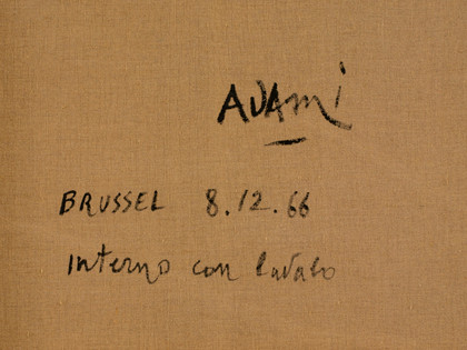 Interno con lavabo - Valerio Adami - 1996