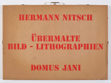 Übermalte Bild - Lithographen, - Hermann Nitsch - 1991