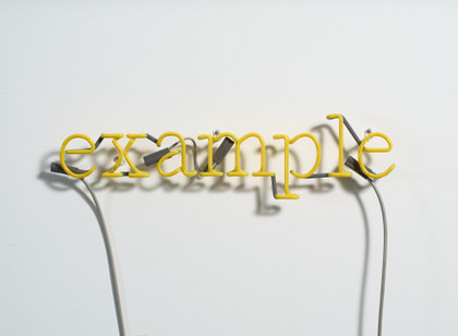 “A/C (J.J.:F.W.)" [Yellow] - Joseph Kosuth - 2009