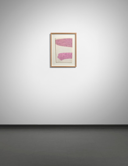 Disegno a china su rosa - Carla Accardi - 1962