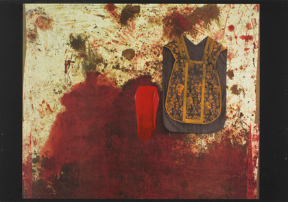Übermalte Bild - Lithographen, - Hermann Nitsch - 1991