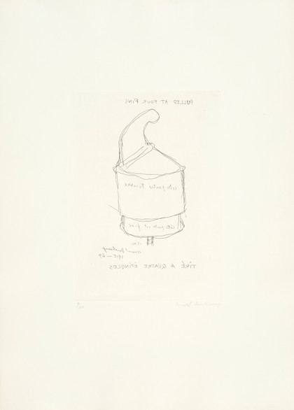 Pulled at four pins - Marcel Duchamp - 1964