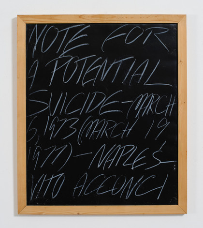 Note for a potential suicide - Vito Acconci - 1973