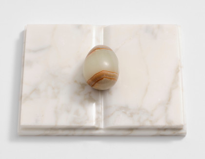 Untitled (Book with onyx egg) - Mirella Bentivoglio - 1985