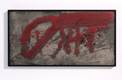 Composiciò sobre gris - Antoni Tàpies - 1980