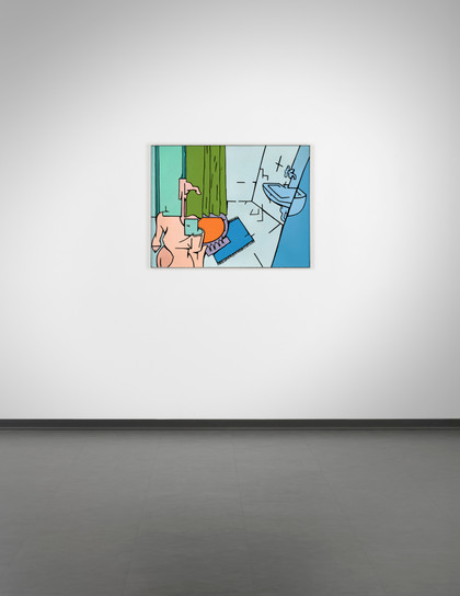 Interno con lavabo - Valerio Adami - 1996