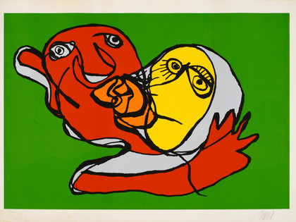 Putting green kiss - Karel Appel - 1977