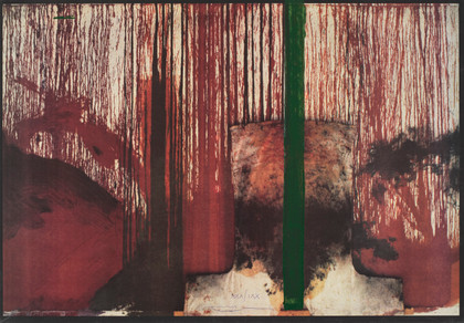 Übermalte Bild - Lithographen, - Hermann Nitsch - 1991