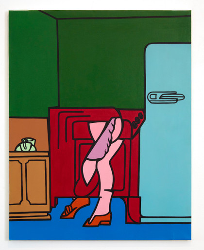 Il nudo in cucina - Valerio Adami - 1968