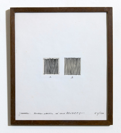 Processo analitico nei tempi A-B-C-D-E-F-G (Il tratto) - Gianfranco Zappettini - 1977