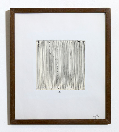 Processo analitico nei tempi A-B-C-D-E-F-G (Il tratto) - Gianfranco Zappettini - 1977