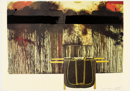 Übermalte Bild - Lithographen, - Hermann Nitsch - 1991