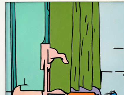 Interno con lavabo - Valerio Adami - 1996