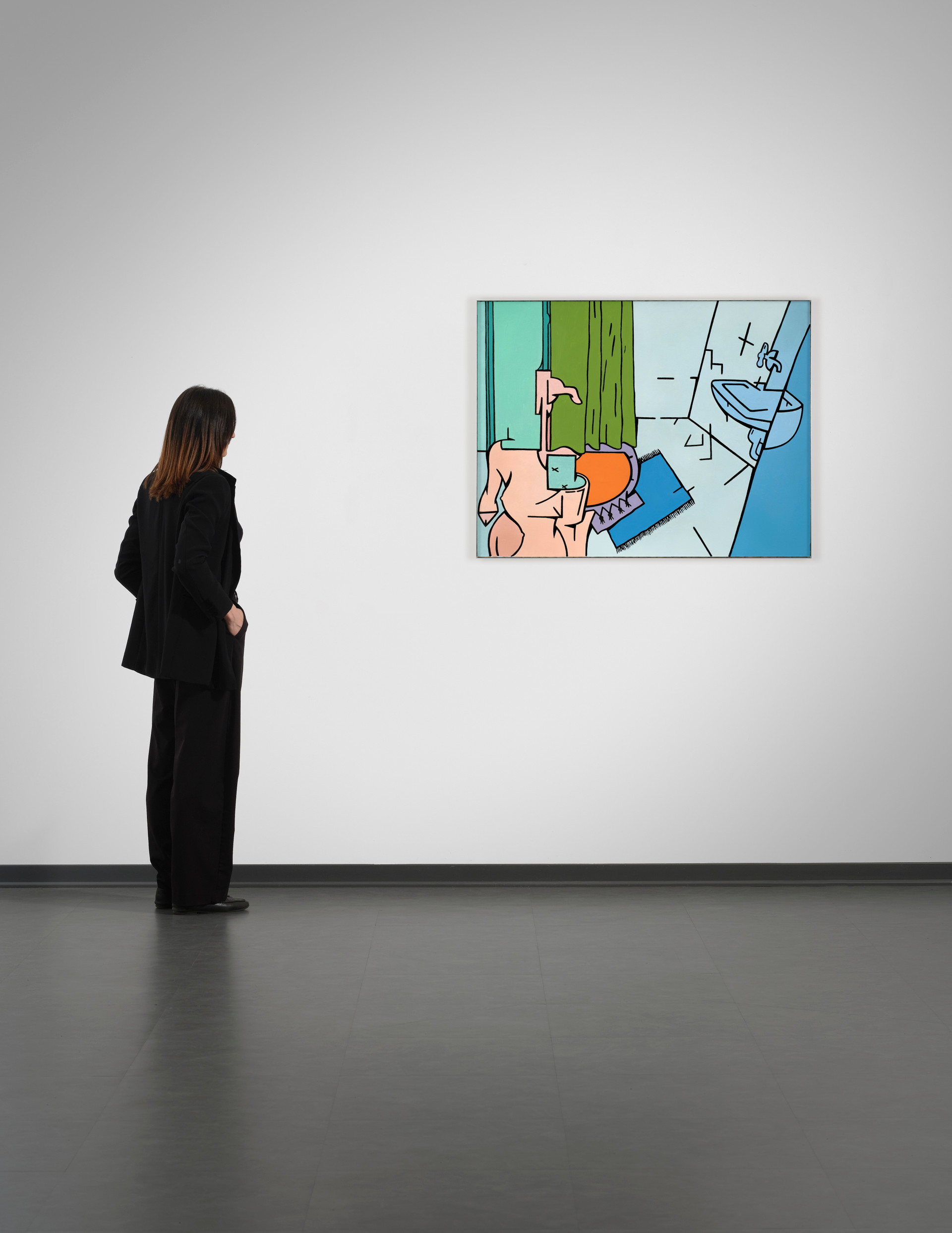 Interno con lavabo - Valerio Adami - 1996