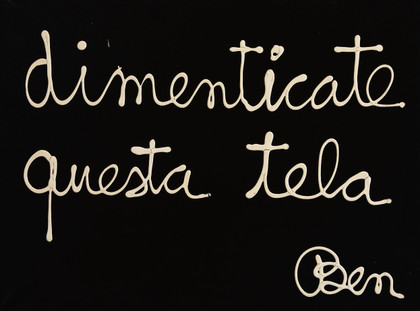 Dimenticate questa tela - Ben Vautier - 1971