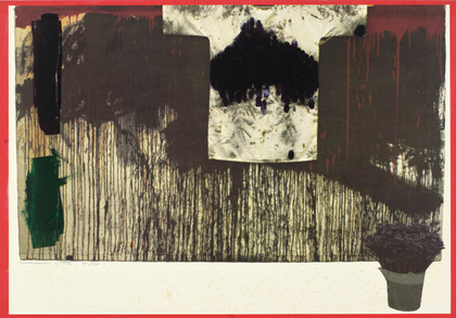 Übermalte Bild - Lithographen, - Hermann Nitsch - 1991