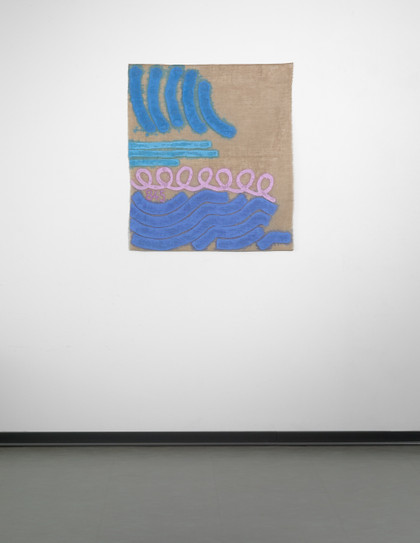 Tre linee con arabesco n. 845 - Giorgio Griffa - 1993
