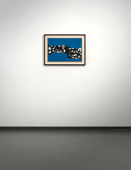 Bianconero su turchese - Carla Accardi - 1960