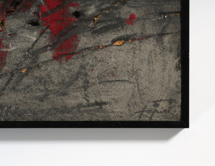 Composiciò sobre gris - Antoni Tàpies - 1980