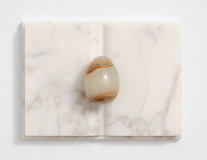 Untitled (Book with onyx egg) - Mirella Bentivoglio - 1985