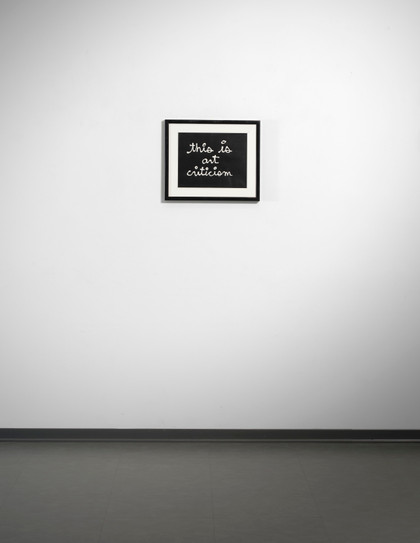 This is art criticism - Ben Vautier - 1991