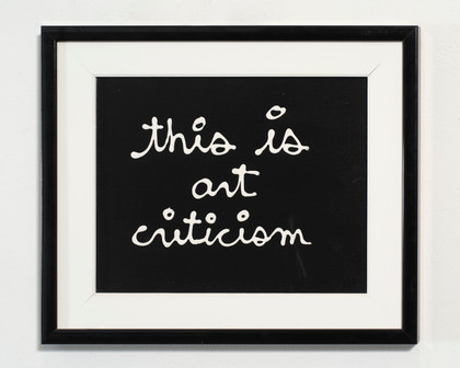 This is art criticism - Ben Vautier - 1991