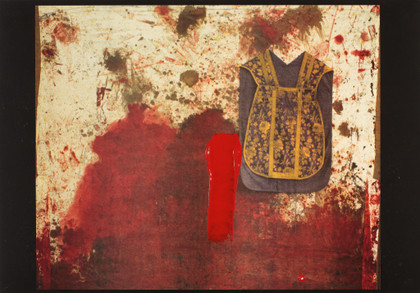 Übermalte Bild - Lithographen, - Hermann Nitsch - 1991